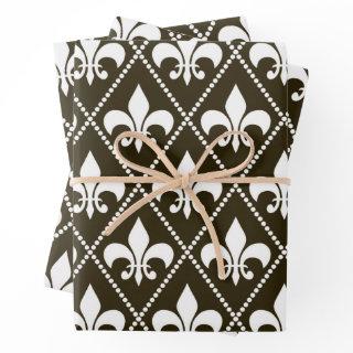 Chocolate Fleur de Lis  Sheets
