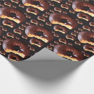 Chocolate Frosted Yellow Cake Donuts Gift Wrap