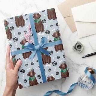 Chocolate Labrador Retriever Dog Paw Print