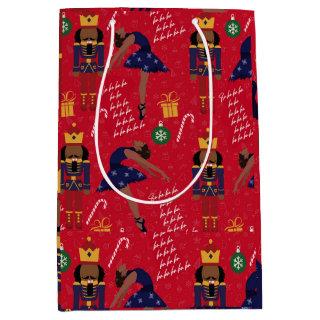 Chocolate Nutcracker Gift Wrap  Medium Gift Bag