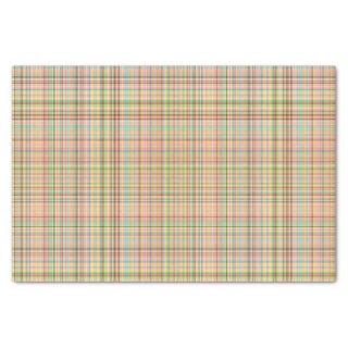 Chocolate Pastels Plaid 24-TISSUE WRAP PAPER