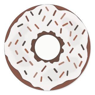 Chocolate Sprinkles Donut Classic Round Sticker