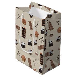 Chocolate Theme Pattern Medium Gift Bag