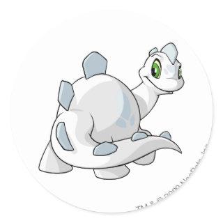 Chomby White Classic Round Sticker