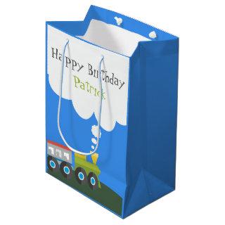 Choo Choo Train Birthday Medium Gift Bag