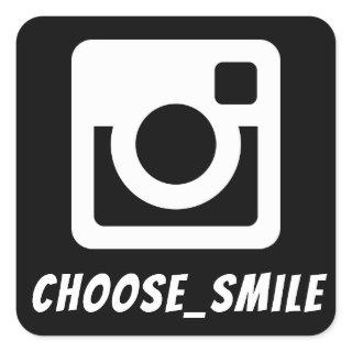 choose smile insta square sticker