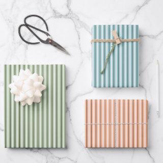 Choose Three Colors Pin-Striped Assortment Wrap  Sheets