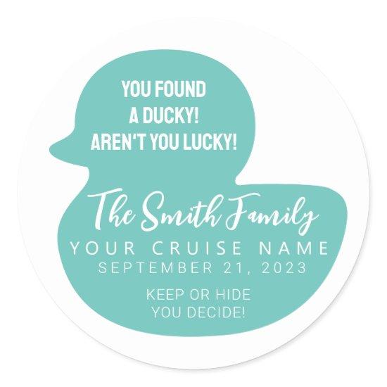 Choose Your Color Cruise Duck Classic Round Sticker