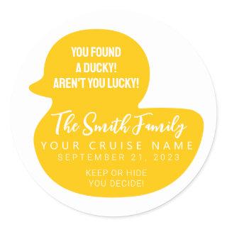 Choose Your Color Cruise Duck Classic Round Sticker