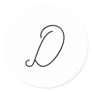 Choose Your Own Letter | Font Style: Alexandria  Classic Round Sticker