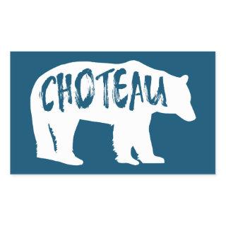Choteau Montana Bear Rectangular Sticker