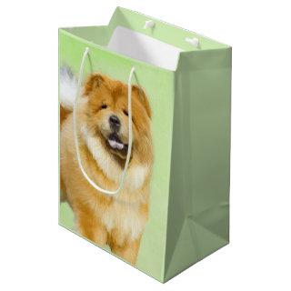 Chow Chow Painting - Cute Original Dog Art Medium Gift Bag