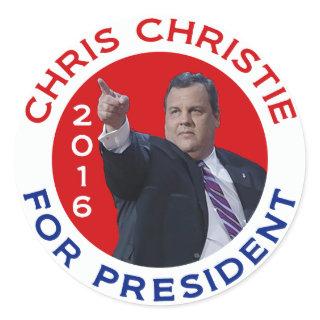 Chris Christie For President 2016 Classic Round Sticker