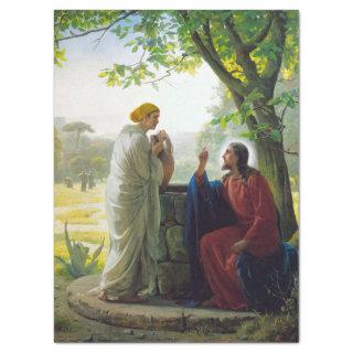 Christ and the Samaritan Woman by Carl Bloch Tissue Paper