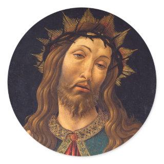 Christ Crowned with Thorns by Sandro Botticelli Classic Round Sticker