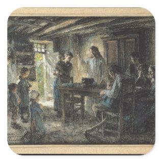 Christ with the Meek, 1903-04 Square Sticker