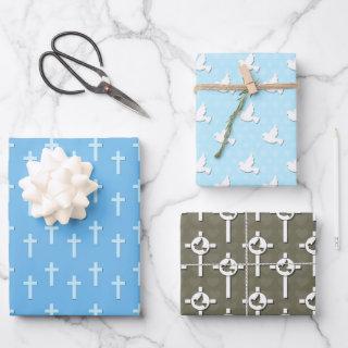 Christening Blue Cross Dove  Sheets