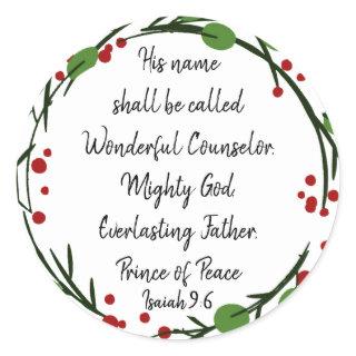 Christian Christmas Scripture Sticker Scripture