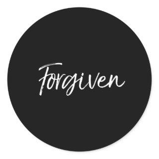 Christian Forgiveness Salvation For Forgiven Classic Round Sticker