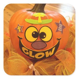 Christian Glow Happy Halloween Pumpkin Stickers