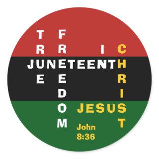 Christian JUNETEENTH Classic Round Sticker