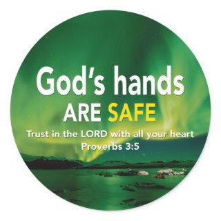 Christian TRUST IN THE LORD Proverbs 3:5-6 Classic Round Sticker