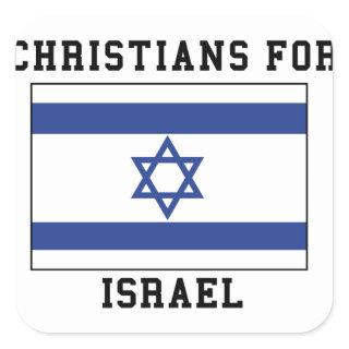 Christians For Israel Square Sticker