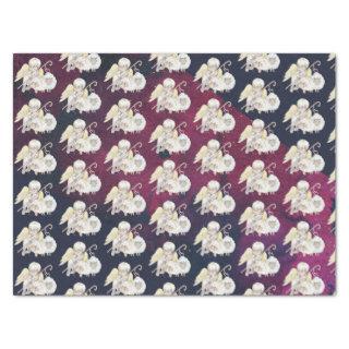 Christmas Angel Shepherd with Lambs Pattern Tissue Paper