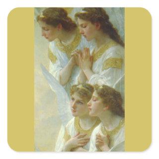 Christmas Angels Square Sticker