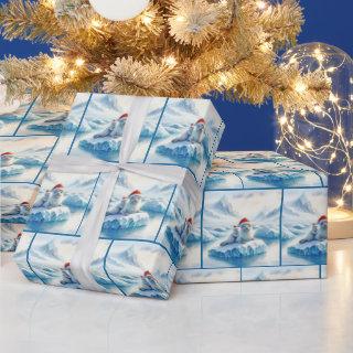 Christmas Arctic Seals with Santa Hats
