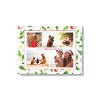 Christmas At The Beach 5 Photo Collage Modern Canvas Print