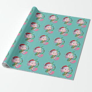 Christmas Axolotl Santa Hat Lights Japanese Cute