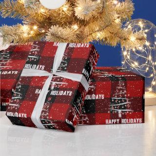 Christmas Baseball and Red Socks Tree On Plaid