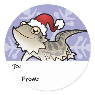 Christmas Bearded Dragon / Rankins Dragon Classic Round Sticker