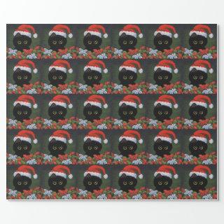 Christmas Black Cat Santa Claus Funny Creationarts