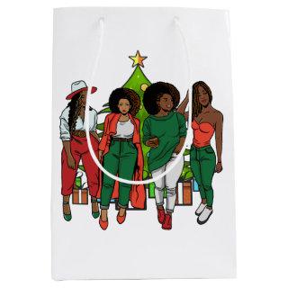 Christmas Black Girl Magic Melanin Women Sista Fun Medium Gift Bag