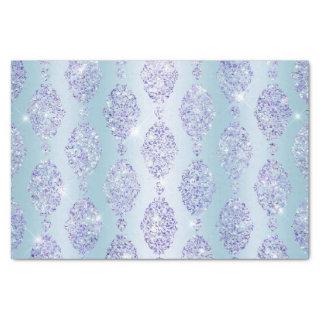 Christmas Blue Purple Sparkle Design Tissue Paper