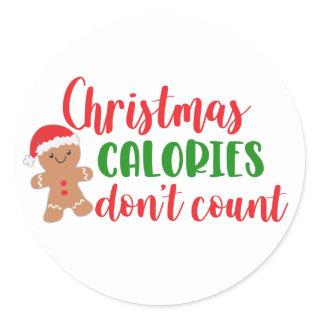 Christmas Calories Don’t Count Favor Stickers