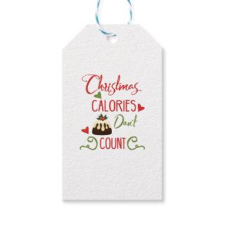 christmas calories dont count funny holiday quote gift tags