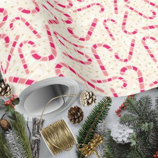 Christmas-Candy Canes-Red and Pink-Cream Textured