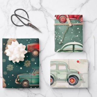 Christmas car pattern  sheets