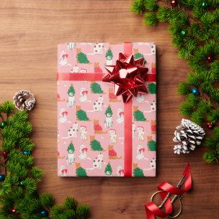 Christmas Cats in Festive Attire Pattern