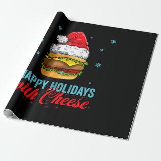 Christmas cheeseburger Happy Holidays with Cheese