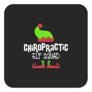 Christmas chiropractor, chiropractic square sticker