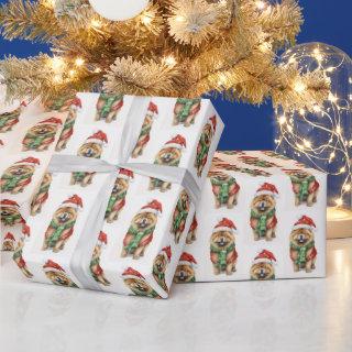 Christmas Chow Chow With Winter Scarf