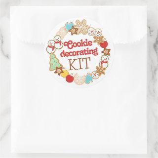 Christmas Cookie Decorating Kit Label