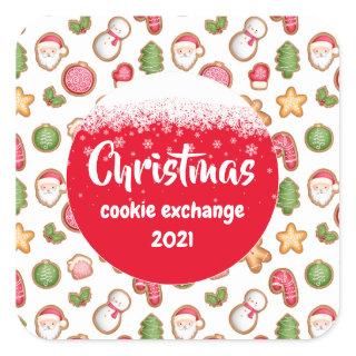 Christmas Cookie Exchange  Square Sticker