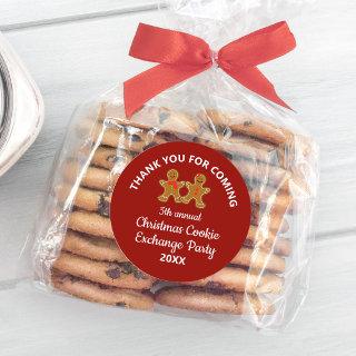 Christmas Cookie Exchange Swap Party Thank You Classic Round Sticker