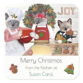 Christmas Cookie Kittens Kitchen Sticker