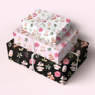 Christmas Cookies and Foliage Pink  Sheets